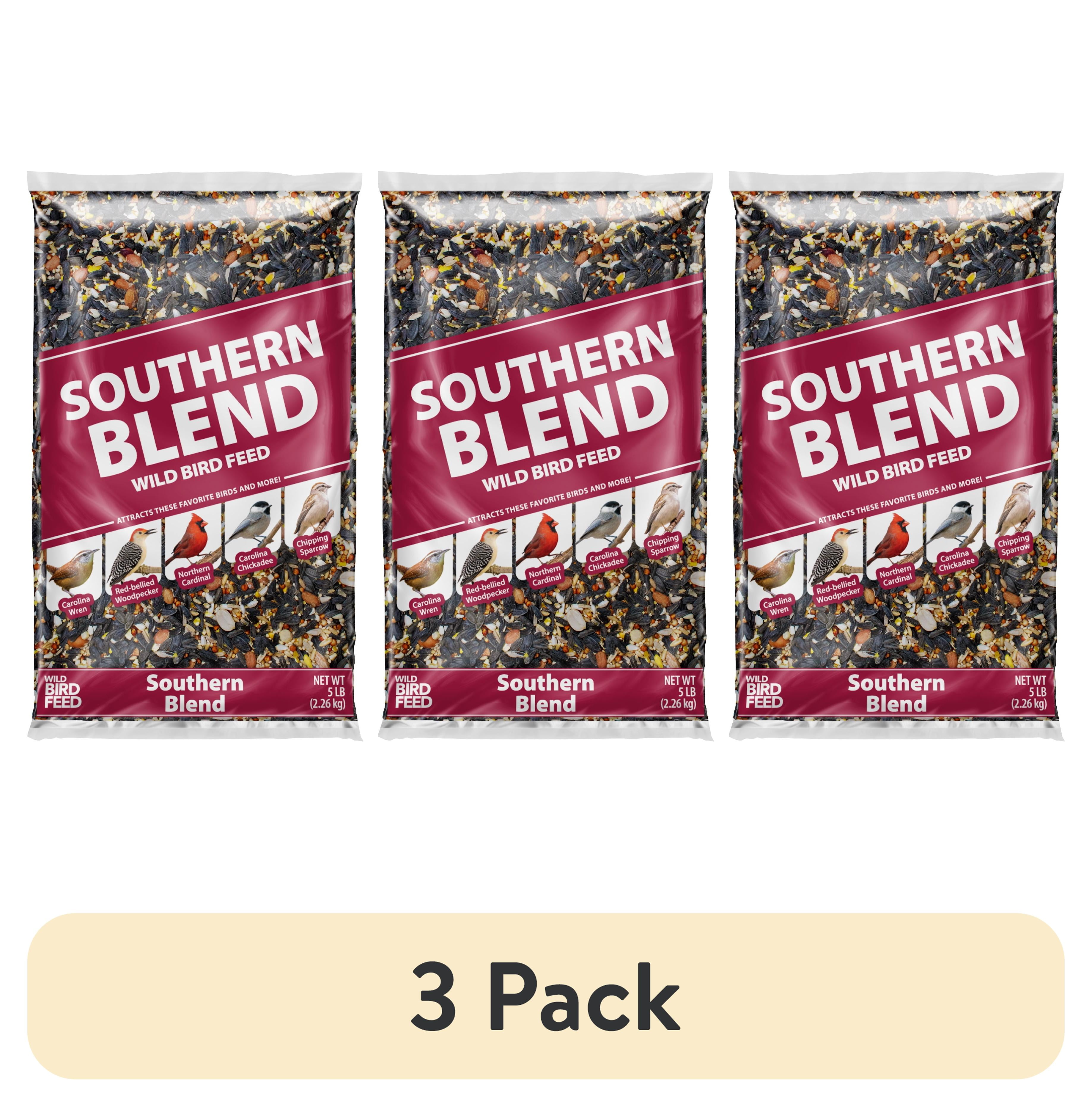 (3 pack) Southern Regional Blend Wild Bird Food, Dry, 1 Count Per Pack, 5 lb. Bag