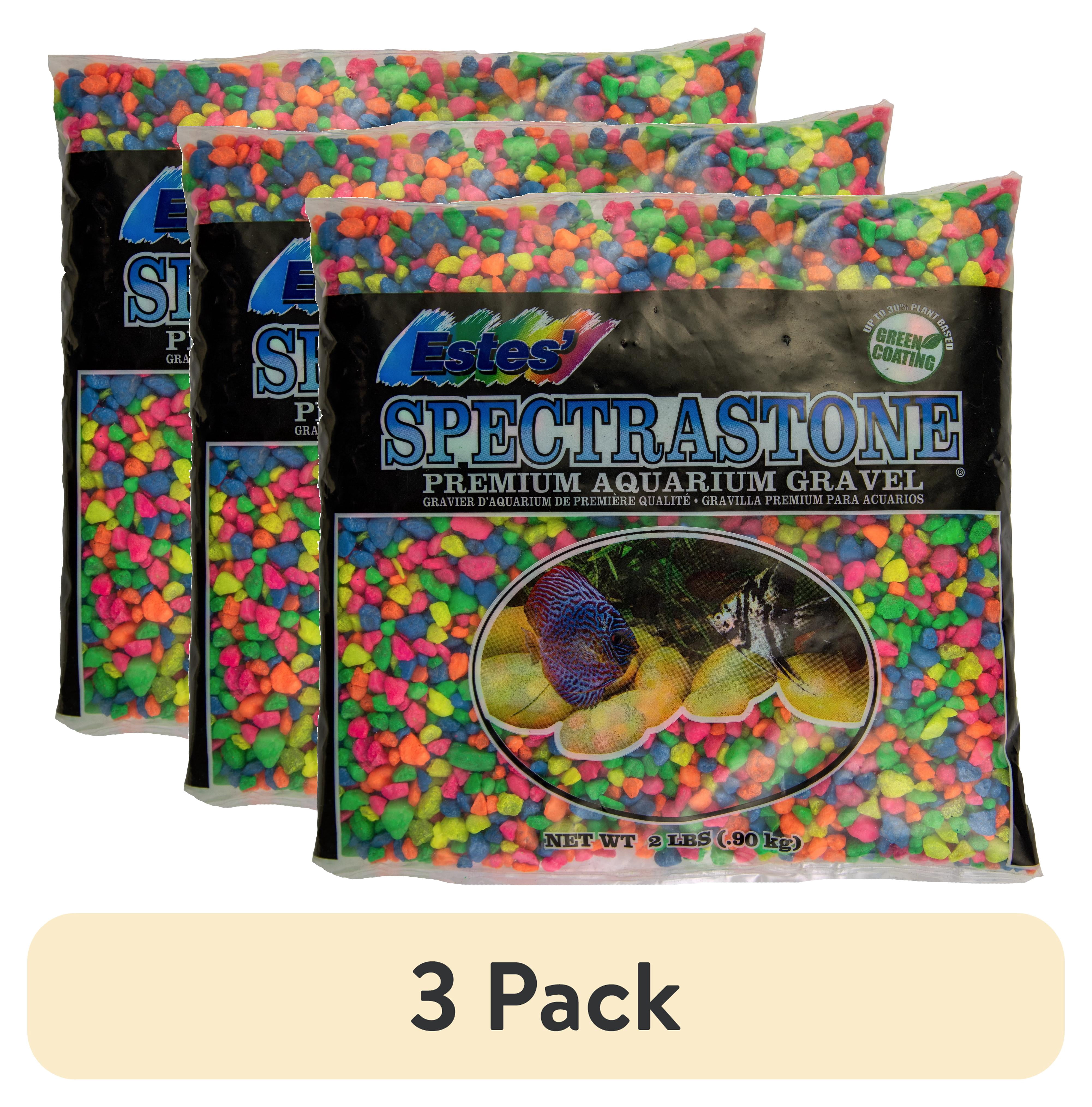 (3 pack) Spectrastone Permaglo Rainbow Aquarium Gravel 2 lb Bag