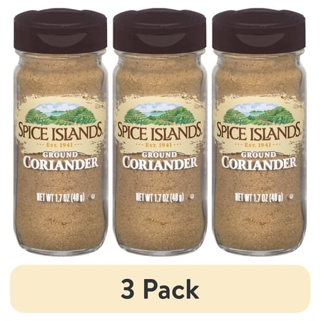 (3 pack) Spice Islands Ground Coriander, Kosher, 1.7 oz