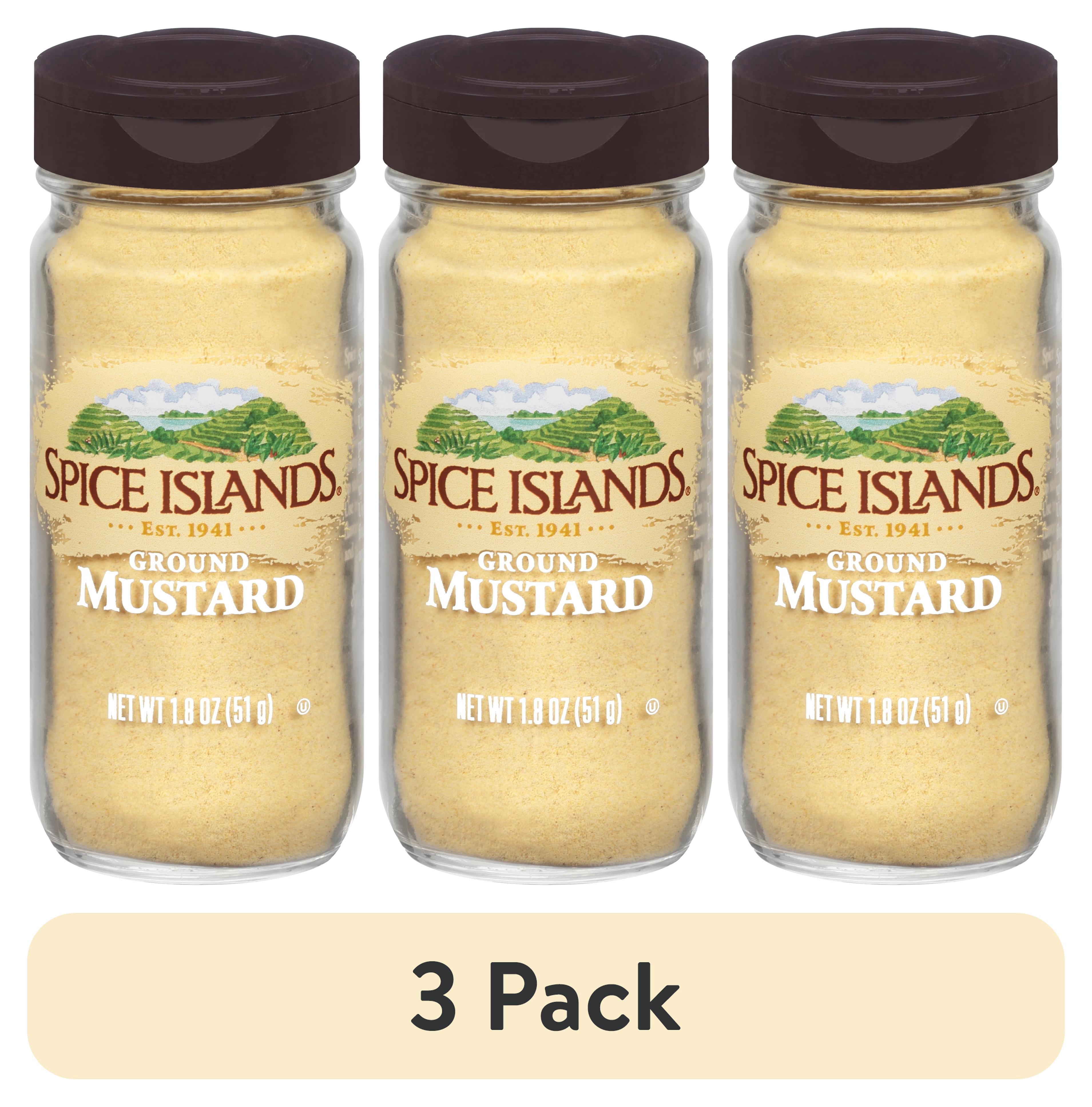 (3 pack) Spice Islands Ground Mustard, Kosher, 1.8 oz