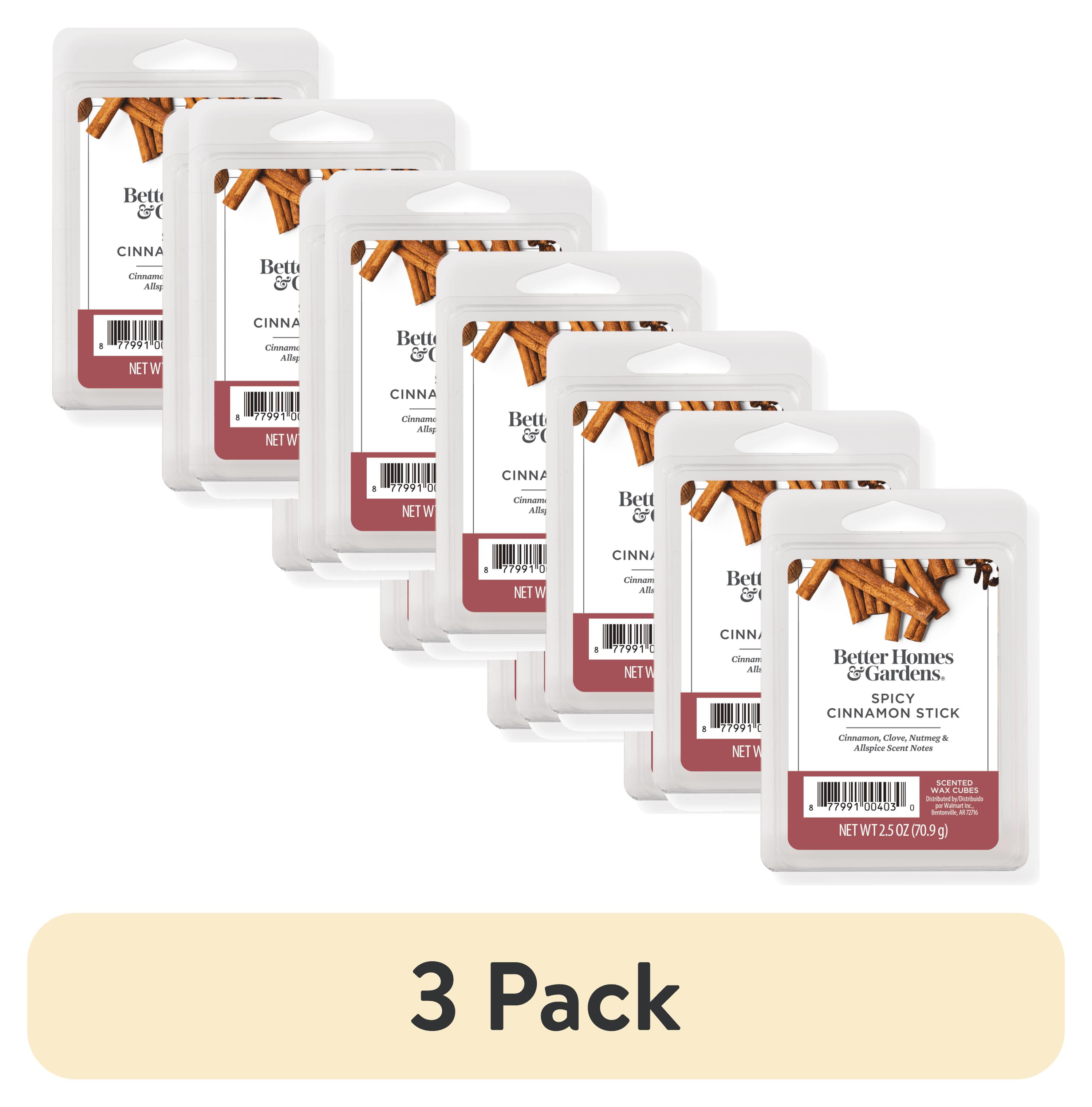 (3 pack) Spicy Cinnamon Stick Scented Wax Melts, Better Homes & Gardens, 2.5 oz (5-Pack)