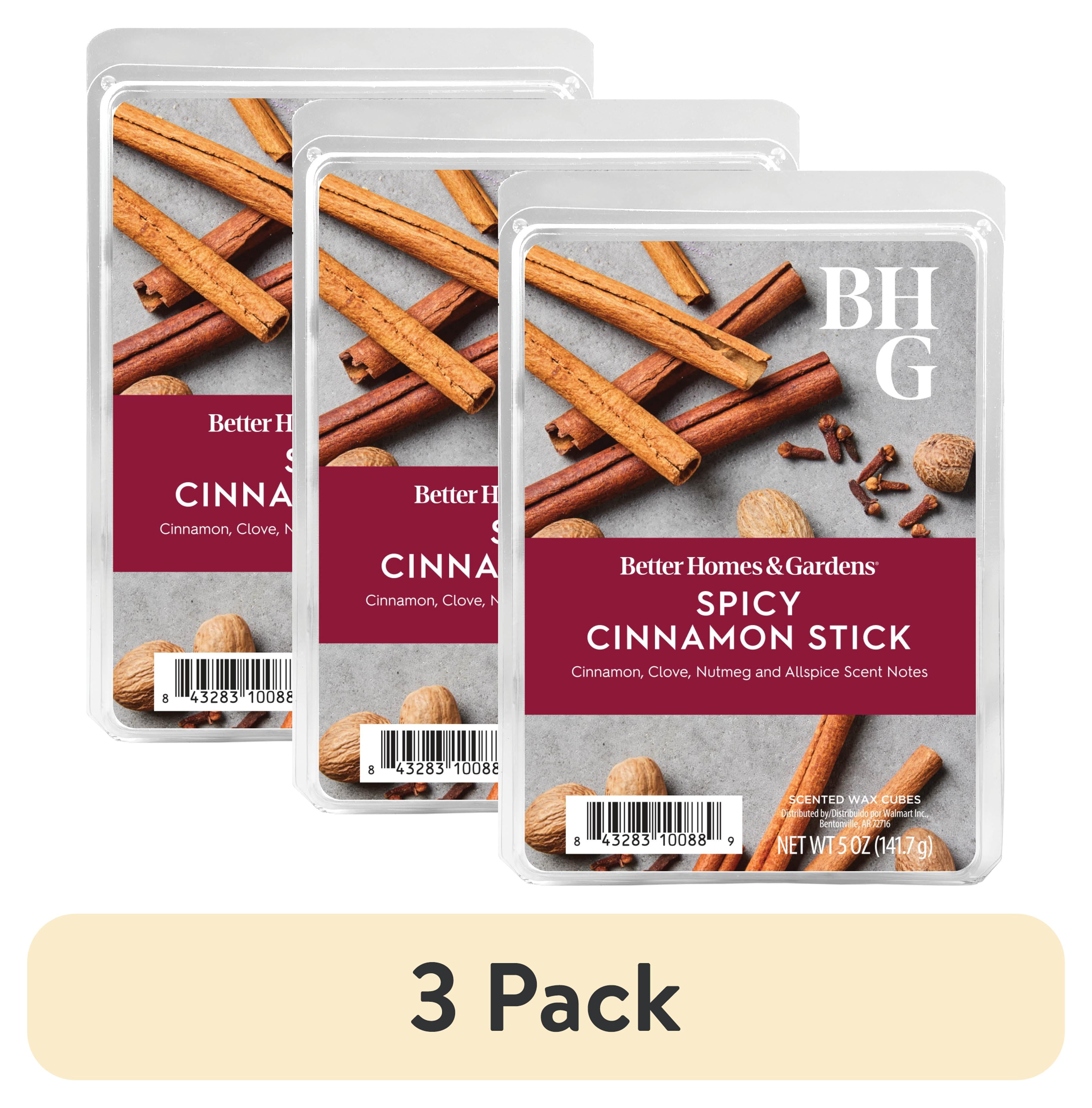 (3 pack) Spicy Cinnamon Stick Scented Wax Melts, Better Homes & Gardens, 5 oz (Value Size)