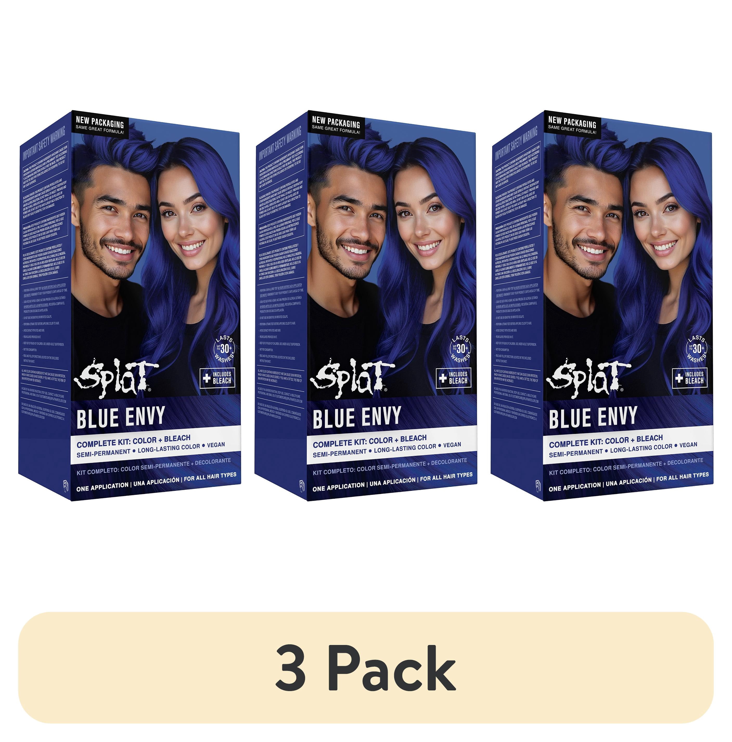 3 pack) Splat Original Complete Kit, Semi-Permanent Hair Dye with