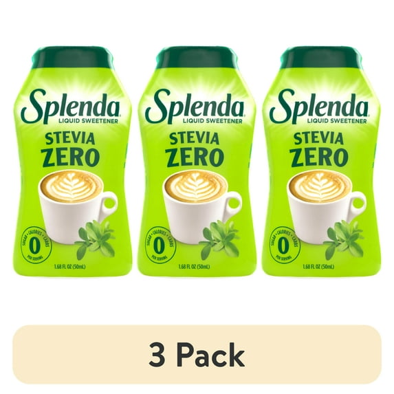 (3 pack) Splenda Stevia Liquid Zero Calorie Sweetener, 1.68 fl oz Bottle
