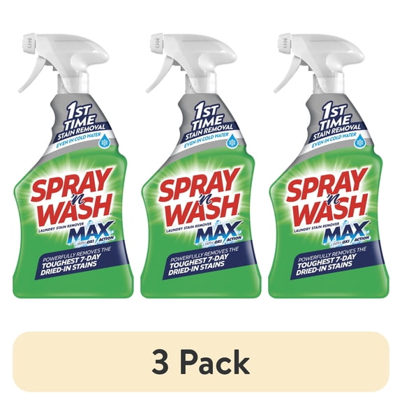 (3 pack) Spray N’ Wash Stain Remover Spray, Laundry Pre-Treat for Everyday Stains, 22oz