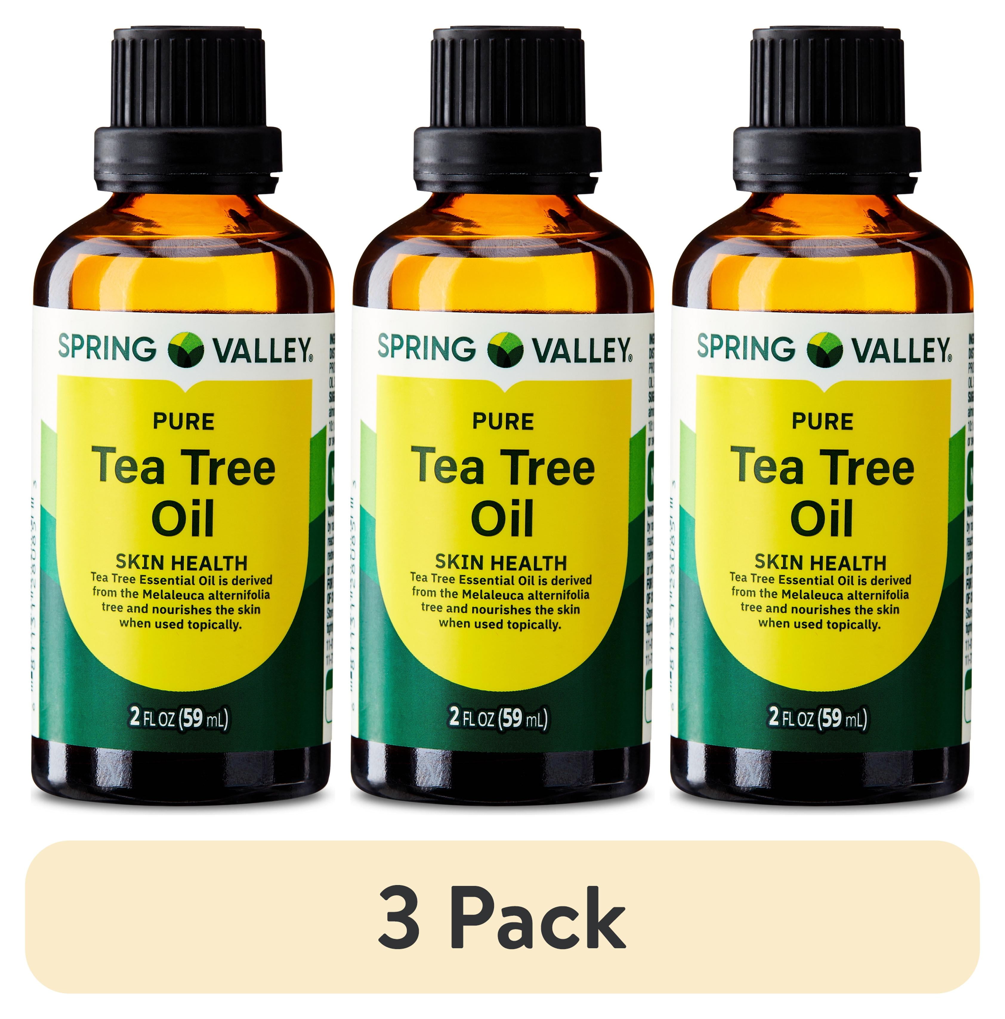 (3 pack) Spring Valley Pure Tea Tree Oil for Skin Health, 2 fl oz