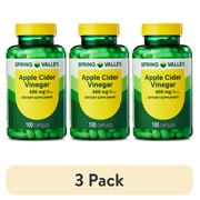 (3 pack) Spring Valley Apple Cider Vinegar Dietary Supplement Capsules, 450 mg, 100 Count