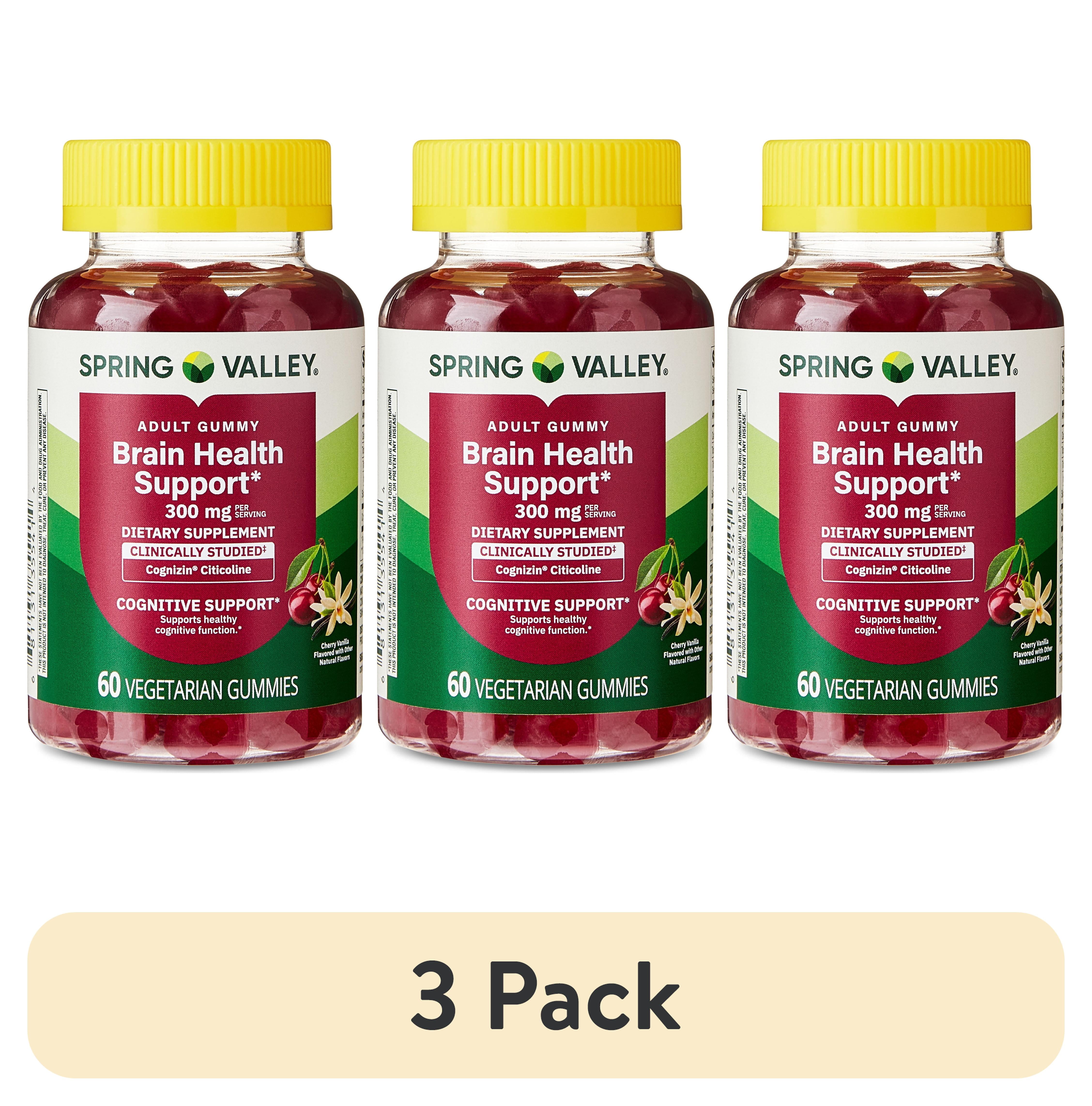 3 pack) Spring Valley Brain Health Support Vegetarian