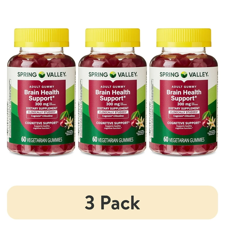 3 pack) Spring Valley Brain Health Support Vegetarian