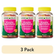 3 pack Spring Valley Prenatal Multivitamin Gummies with DHA and Folic Acid, 90 Count