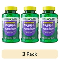 (3 pack) Spring Valley Extra Strength Melatonin Tablets Sleep Support Dietary Supplement, 10 mg, 120 Count