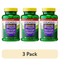 (3 pack) Spring Valley Extra Strength Melatonin Tablets Dietary Supplement Value Size, 10 mg, 240 Count