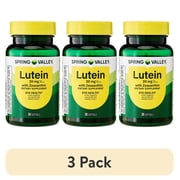 3 pack Spring Valley Lutein with Zeaxanthin Dietary Supplement Softgels, 20mg, 30 Count