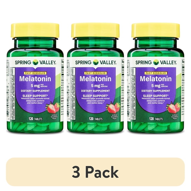 Spring Support Packing Spring Valley Melatonin 120 | Digest - Walmart Business Supplies