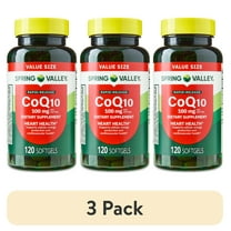 (3 pack) Spring Valley Rapid-Release CoQ10 Heart Health Dietary Supplement Softgels, 100 mg, 120 Count