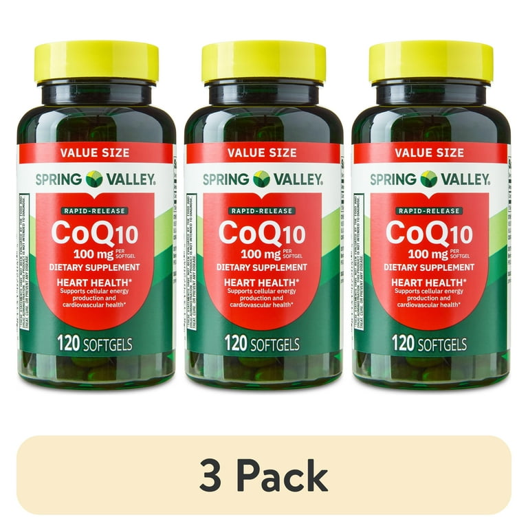spring valley coq10 with l carnitine Spring Valley CoQ-10 plus L-Carnitine Softgels, 100mg, 50 Count..+ main image 0