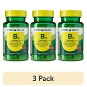 (3 pack) Spring Valley Sublingual Vitamin B12 Supplement, Cherry Flavor, 500 mcg, 200 Count, Microlozenges for Metabolism Support