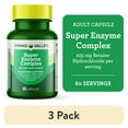 thumbnail image 1 of (3 pack) Spring Valley Super Enzyme Complex Dietary Supplement Capsules for Digestive Support, 60 Capsules, 1 of 12