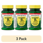 3 pack Spring Valley Vitamin B12 Supplement Timed-Release Tablets , 1000 mcg, 300 Count