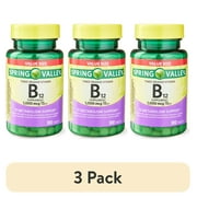 (3 pack) Spring Valley Vitamin B12 Supplement Timed-Release Tablets , 1000 mcg, 300 Count
