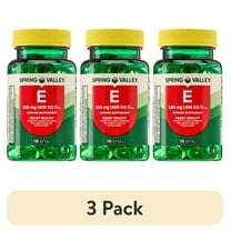 (3 pack) Spring Valley Vitamin E Dietary Supplement Softgels for Heart Health, 180 mg, 100 Count