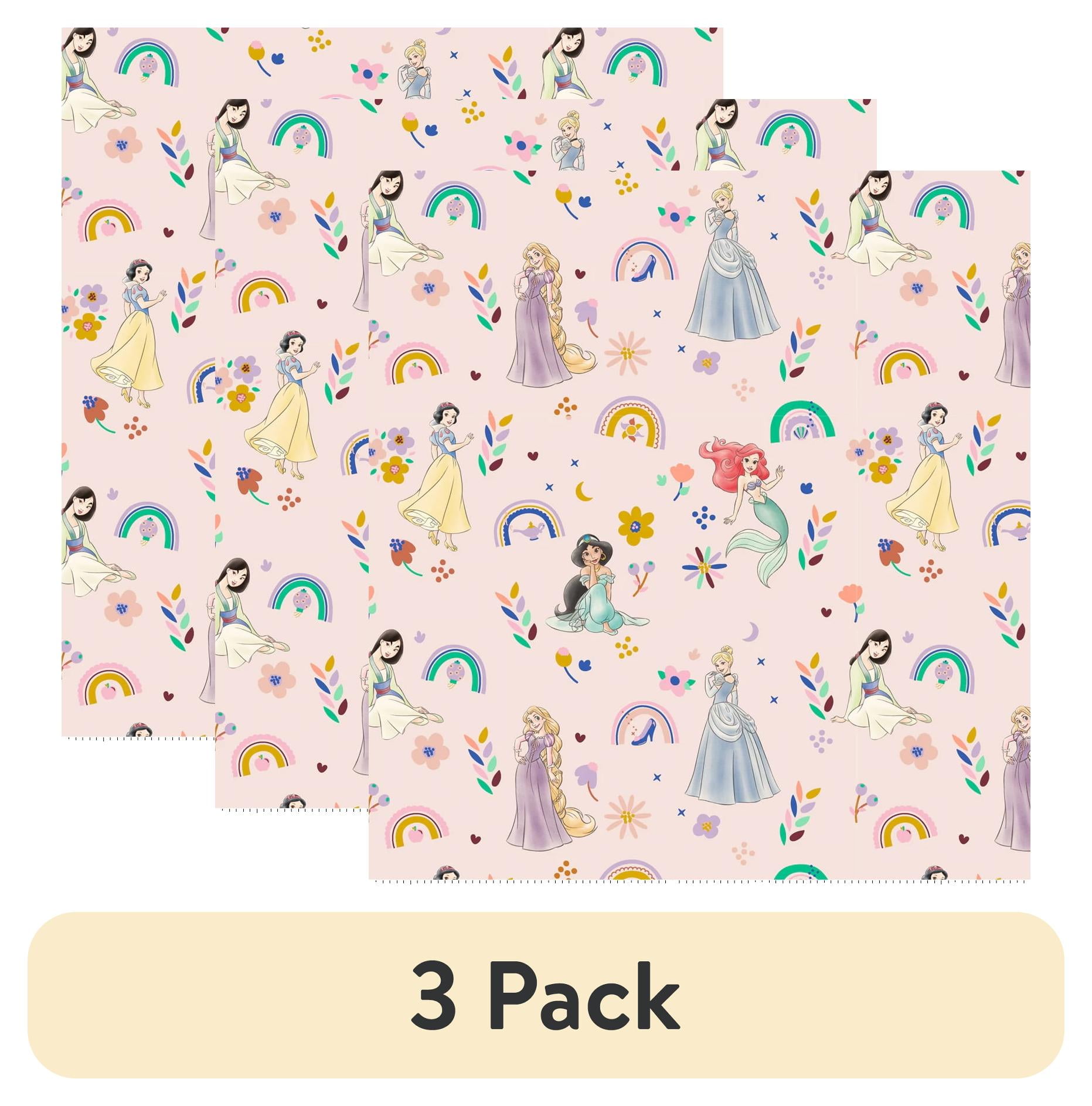 (3 pack) Springs Creative 18" x 21" Cotton Disney Princess Sketch Icon Precut Sewing & Craft Fabric, Pink