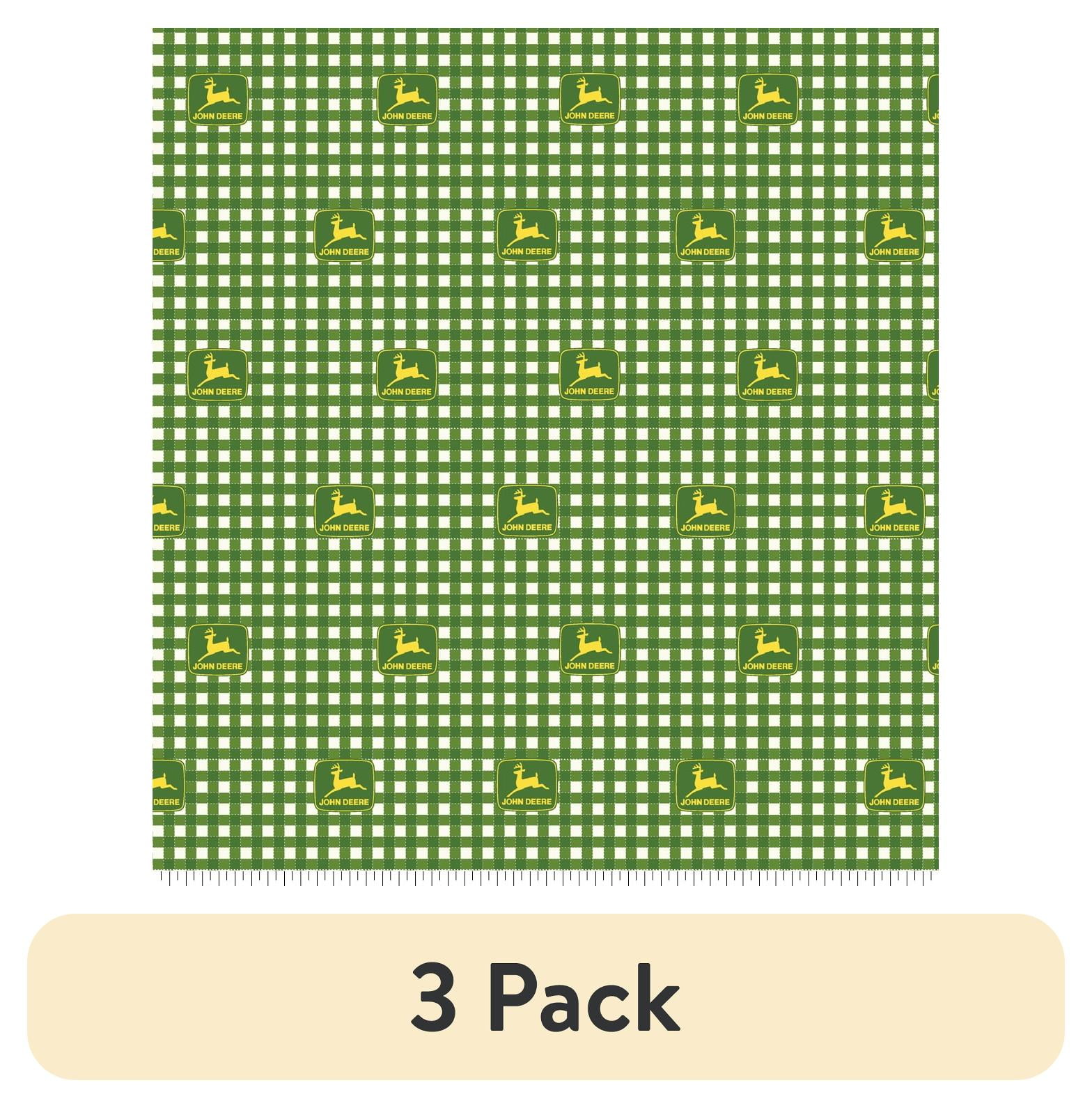(3 pack) Springs Creative 44" x 36" Cotton John Deere Gingham Precut Sewing & Craft Fabric