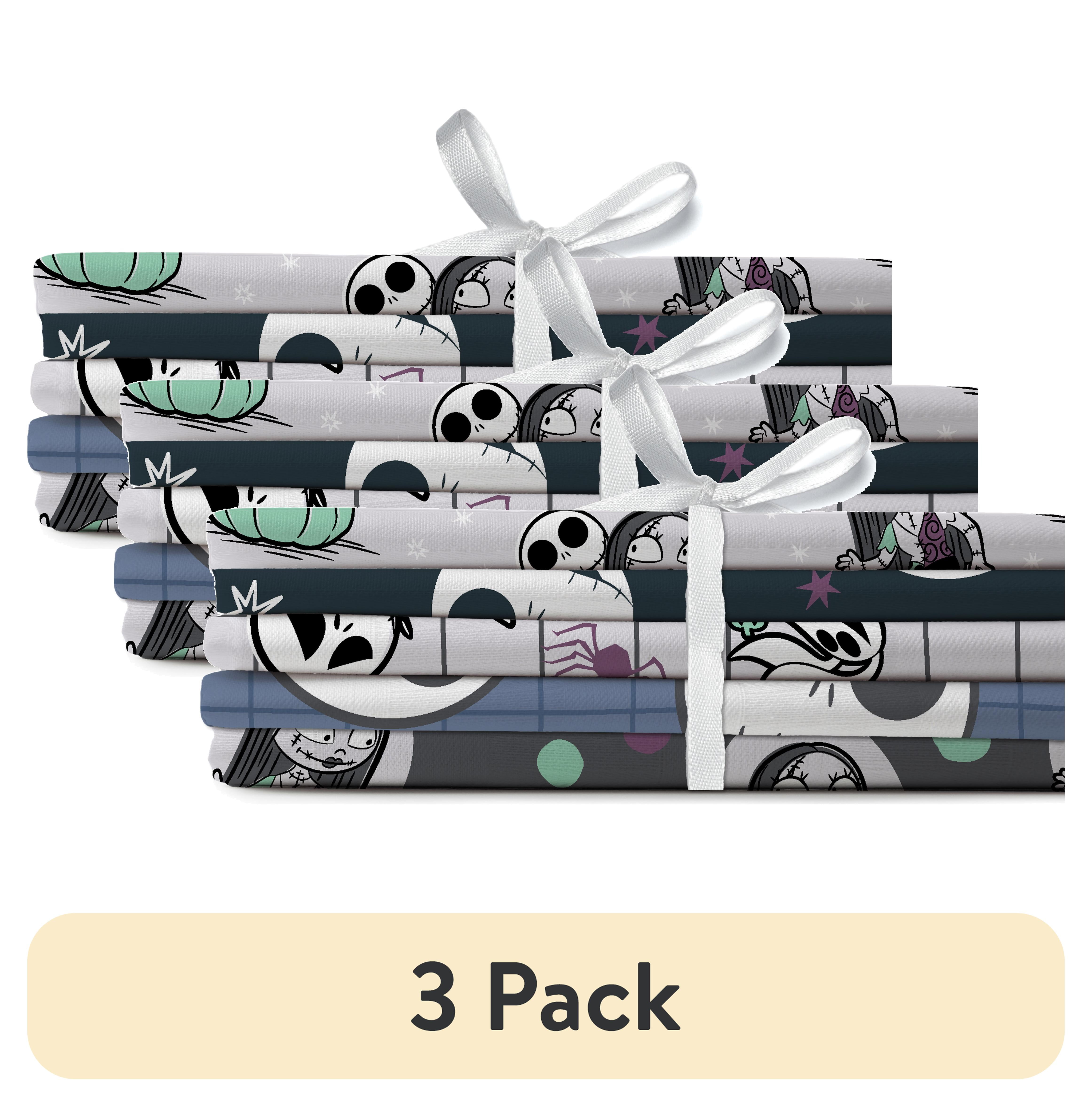 (3 pack) Springs Creative Disney Nightmare before Christmas Pastel Assorted Fat Quarter Bundle, 5 Pieces
