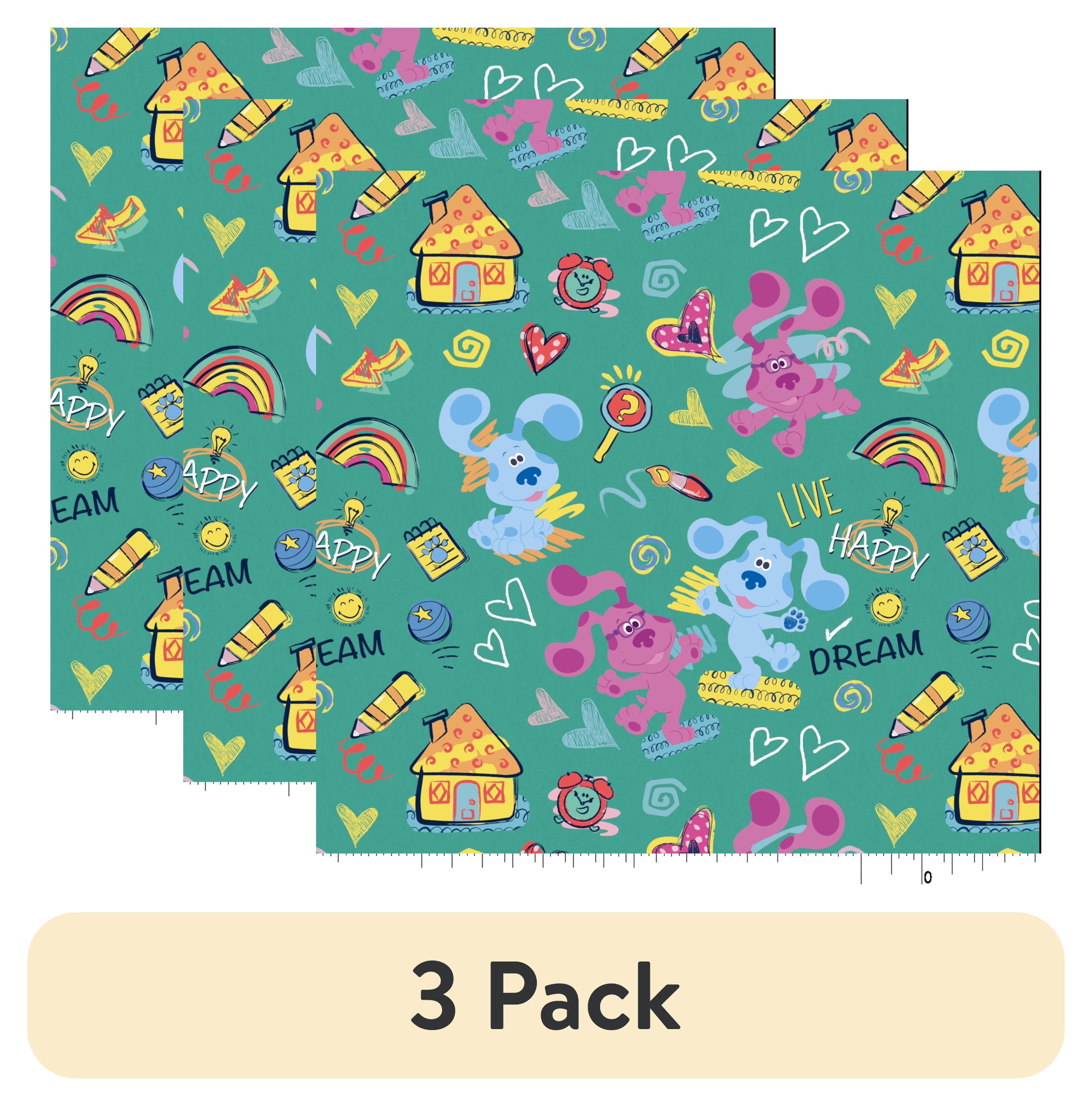 (3 pack) Springs Creative Live Happy Dream Blue's Clues Fat Quarter Fabric