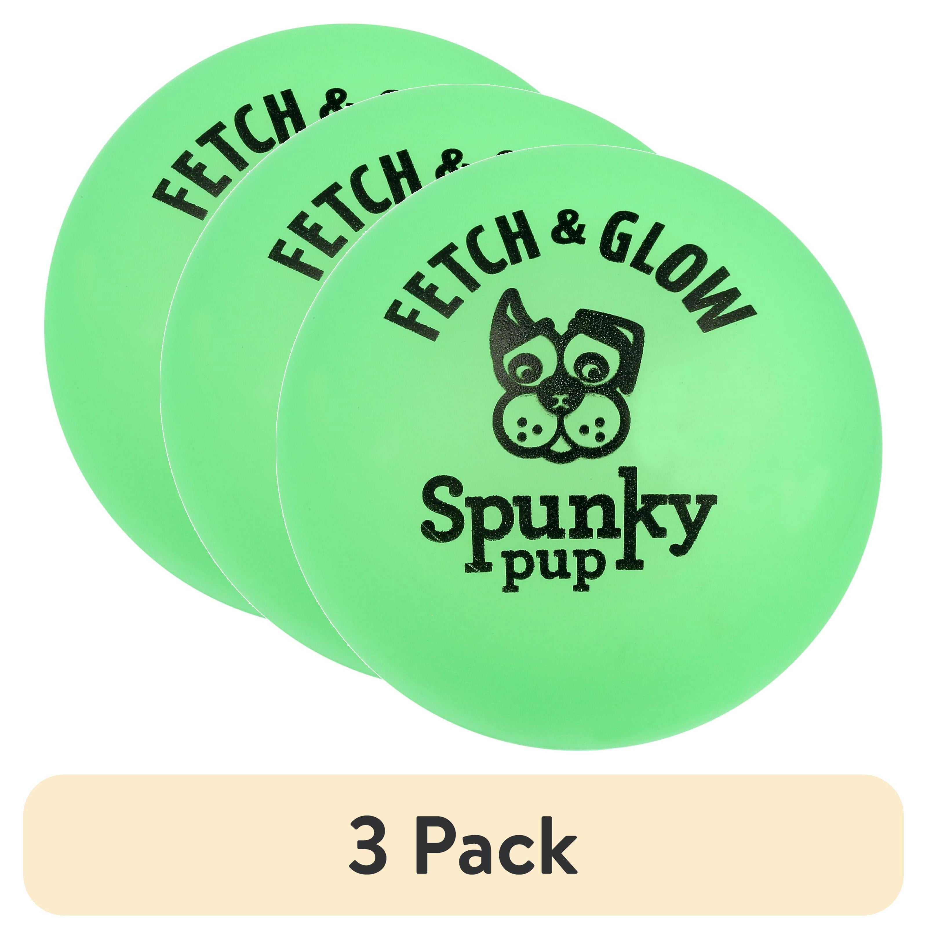 (3 pack) Spunky Pup Fetch & Glow Ball Medium Dog Toy