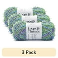 thumbnail image 1 of (3 pack) Squeaky Clean Prints Yarn by Loops & Threads - Yarn for Knitting - Crochet - Weaving - and Arts & Crafts - Aurora - Polyester - 3 oz, 1 of 2