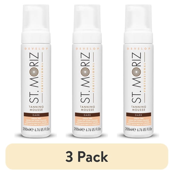 (3 pack) St. Moriz Professional Tanning Mousse Dark, 6.76 fl oz