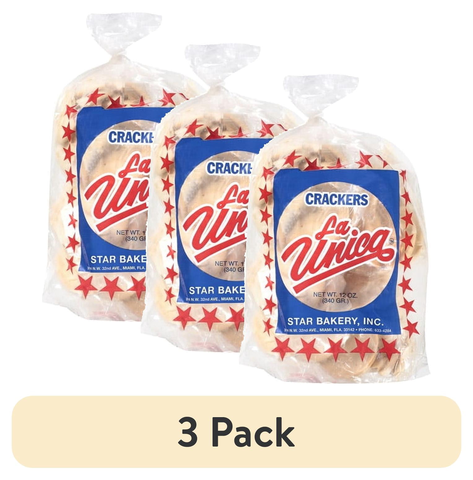 (3 pack) Star Bakery La Unica Crackers, 12 oz