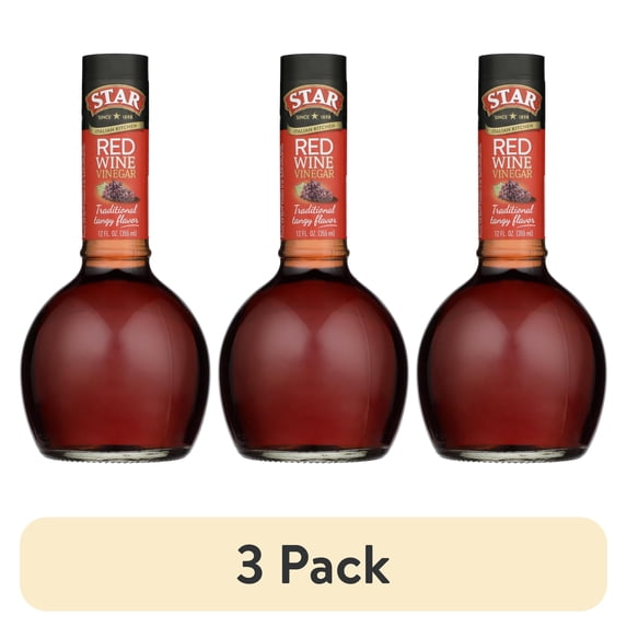 (3 pack) Star Italian Kitchen Red Wine Vinegar, 12 fl oz