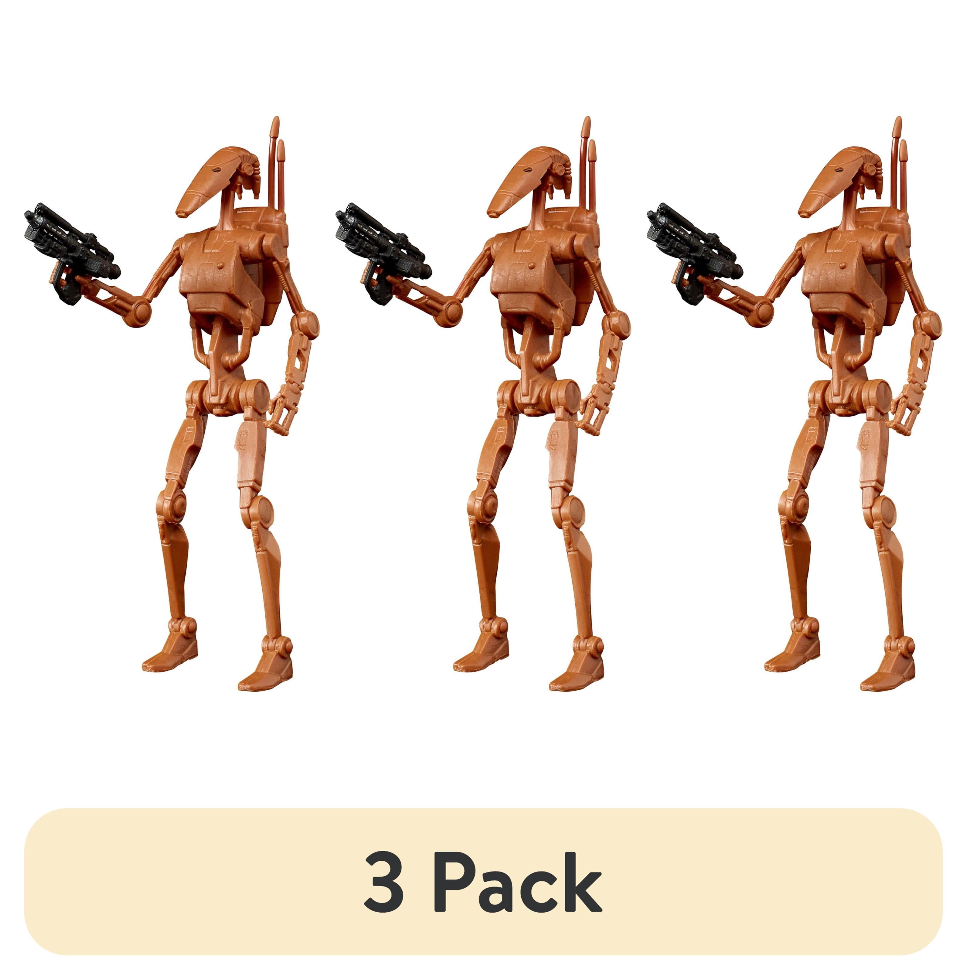 (3 pack) Star Wars: The Clone Wars The Vintage Collection Battle Droid Kids Toy Action Figure for Boys and Girls Ages 4 5 6 7 8 and Up (3.75”)