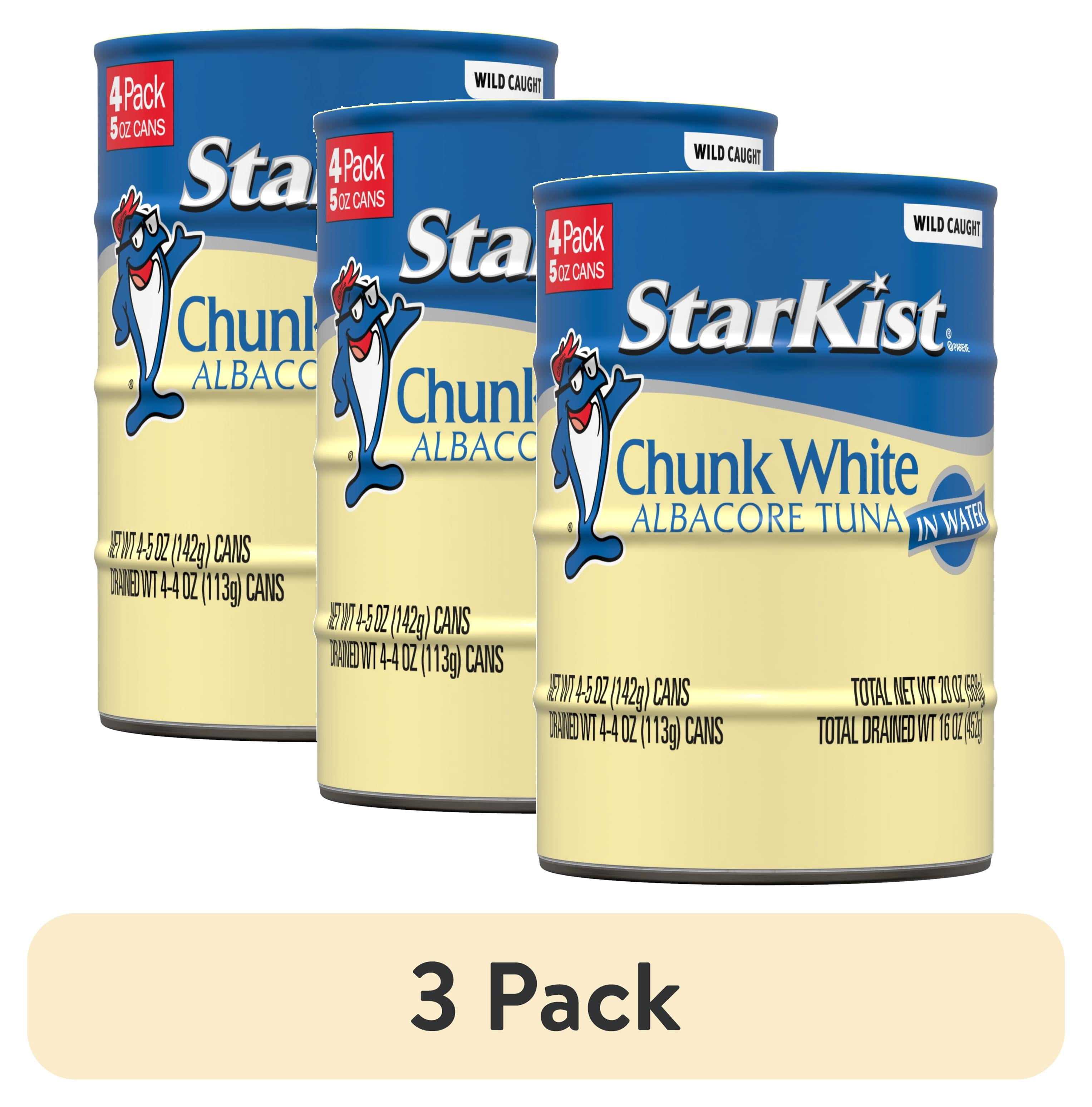 (3 pack) StarKist Chunk White Albacore Tuna in Water - 5 oz Can (4-Pack)