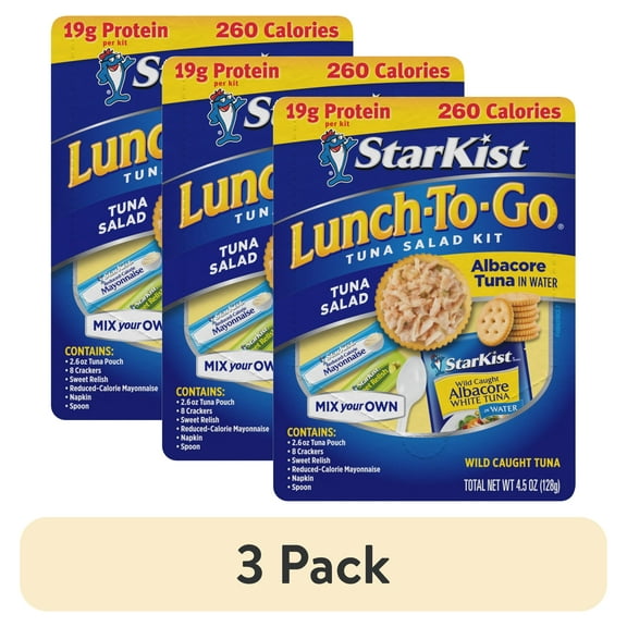 (3 pack) StarKist Lunch-To-Go Albacore Tuna in Water, 4.1 oz. Box