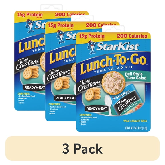 (3 pack) StarKist, Lunch To-Go, Deli Style Tuna Salad, 15 g Protein, 4.2 oz Kit