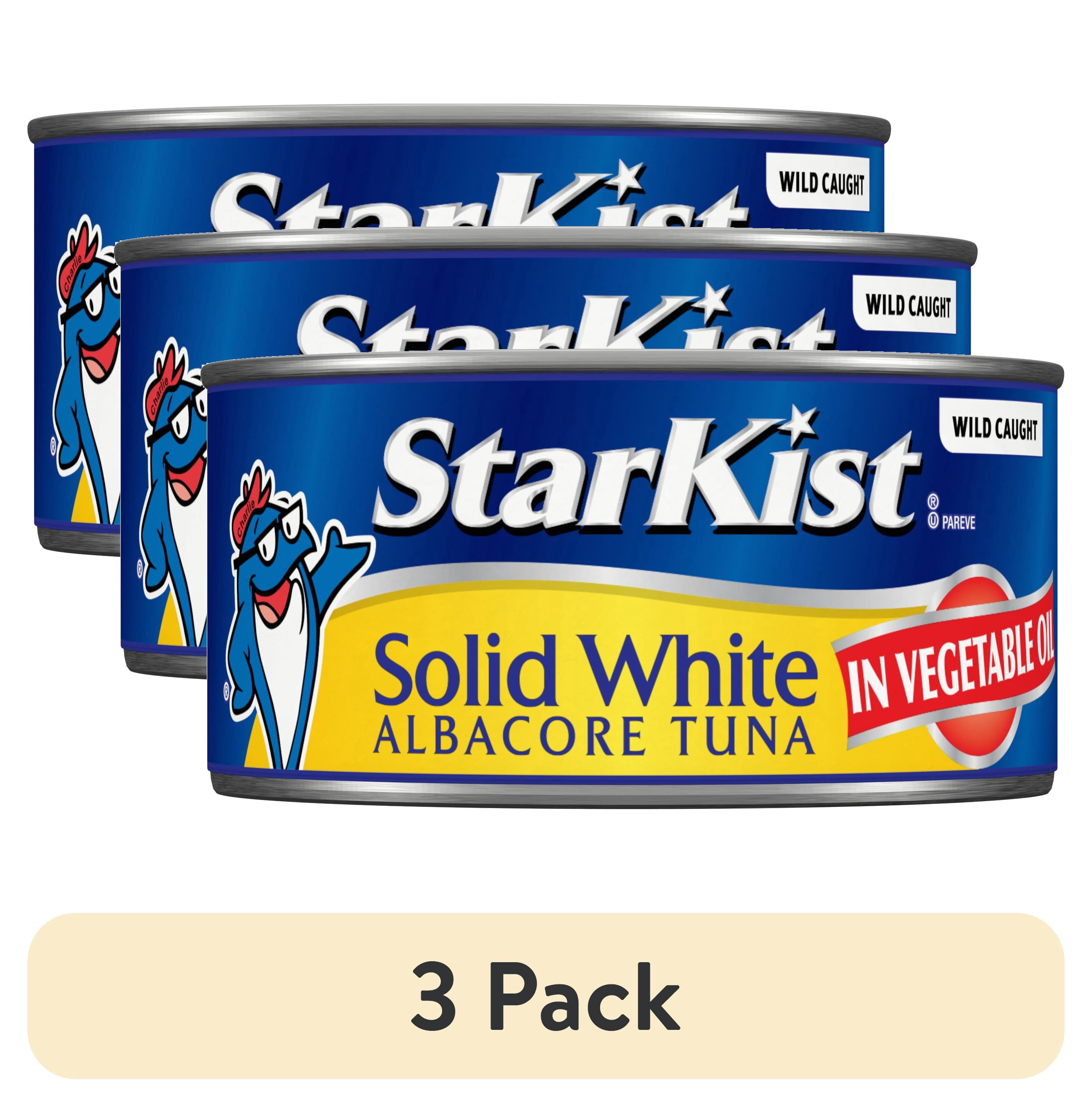 (3 pack) StarKist Solid White Albacore Tuna in Oil, 19g Protein, 12 oz Can