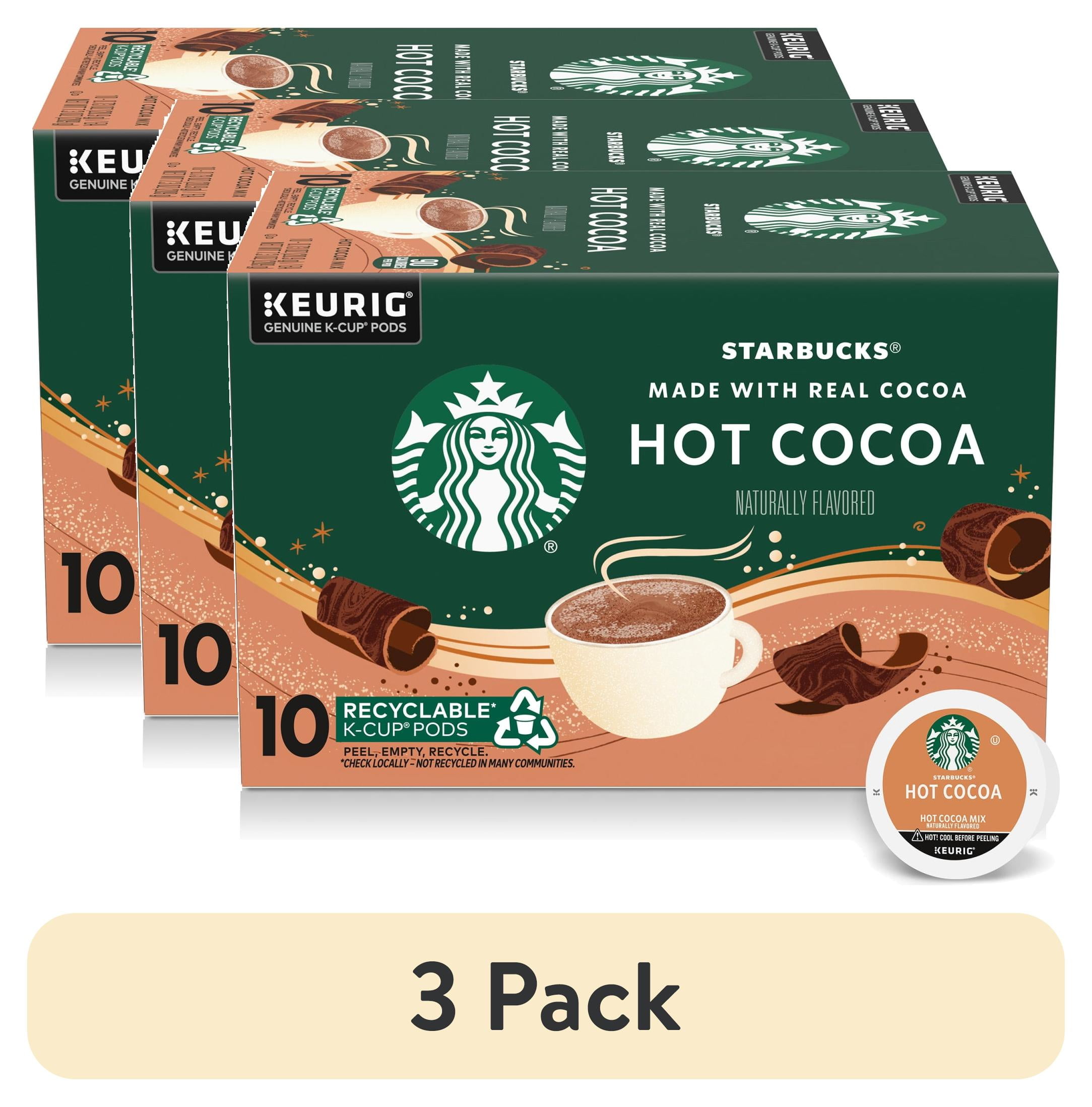 (3 pack) Starbucks Hot Cocoa, Made with Real Cocoa, K-Cup Coffee Pods, 10  Count