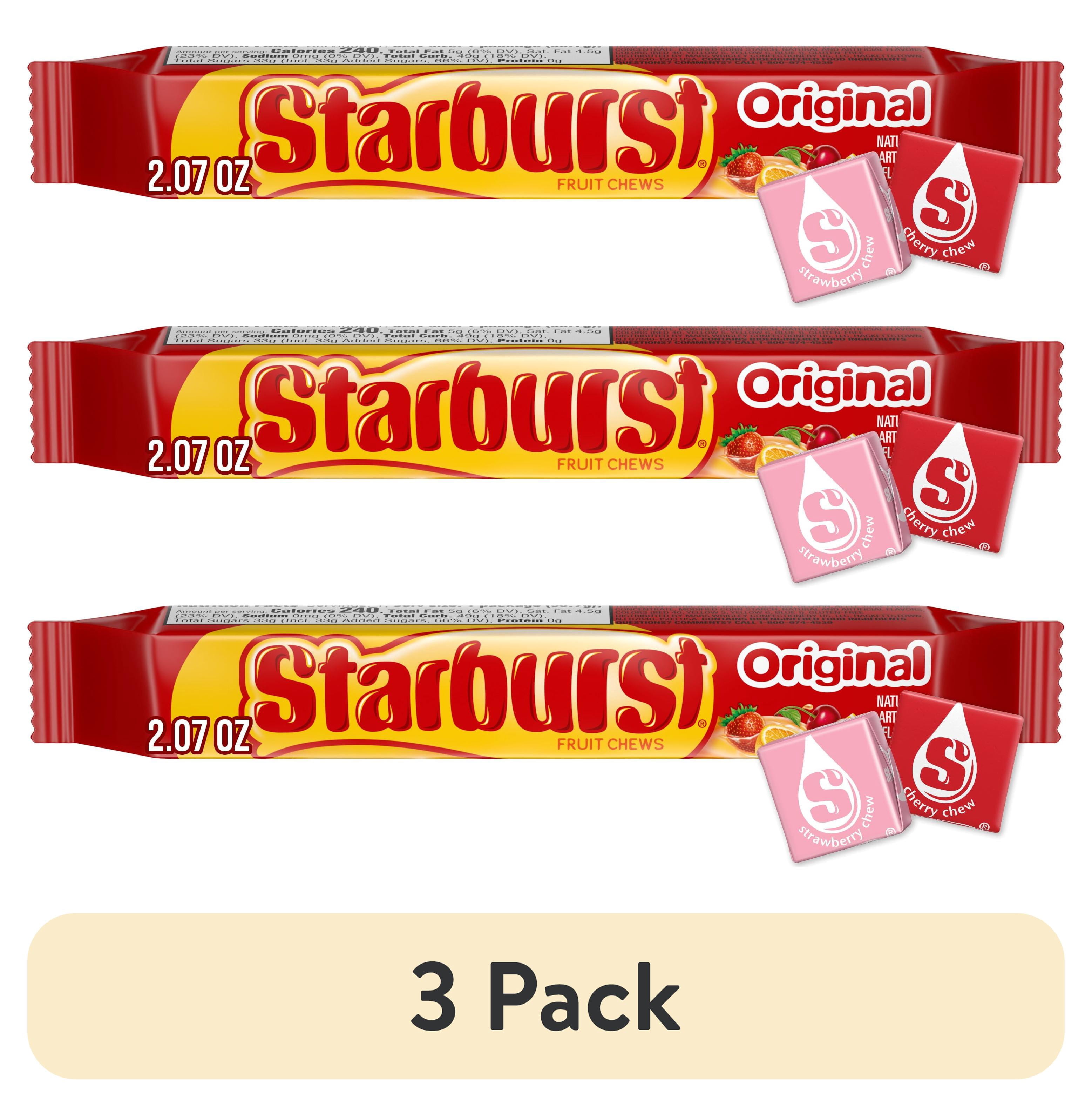 (3 pack) Starburst Original Fruit Chews Chewy Candy, Full Size - 2.07 oz