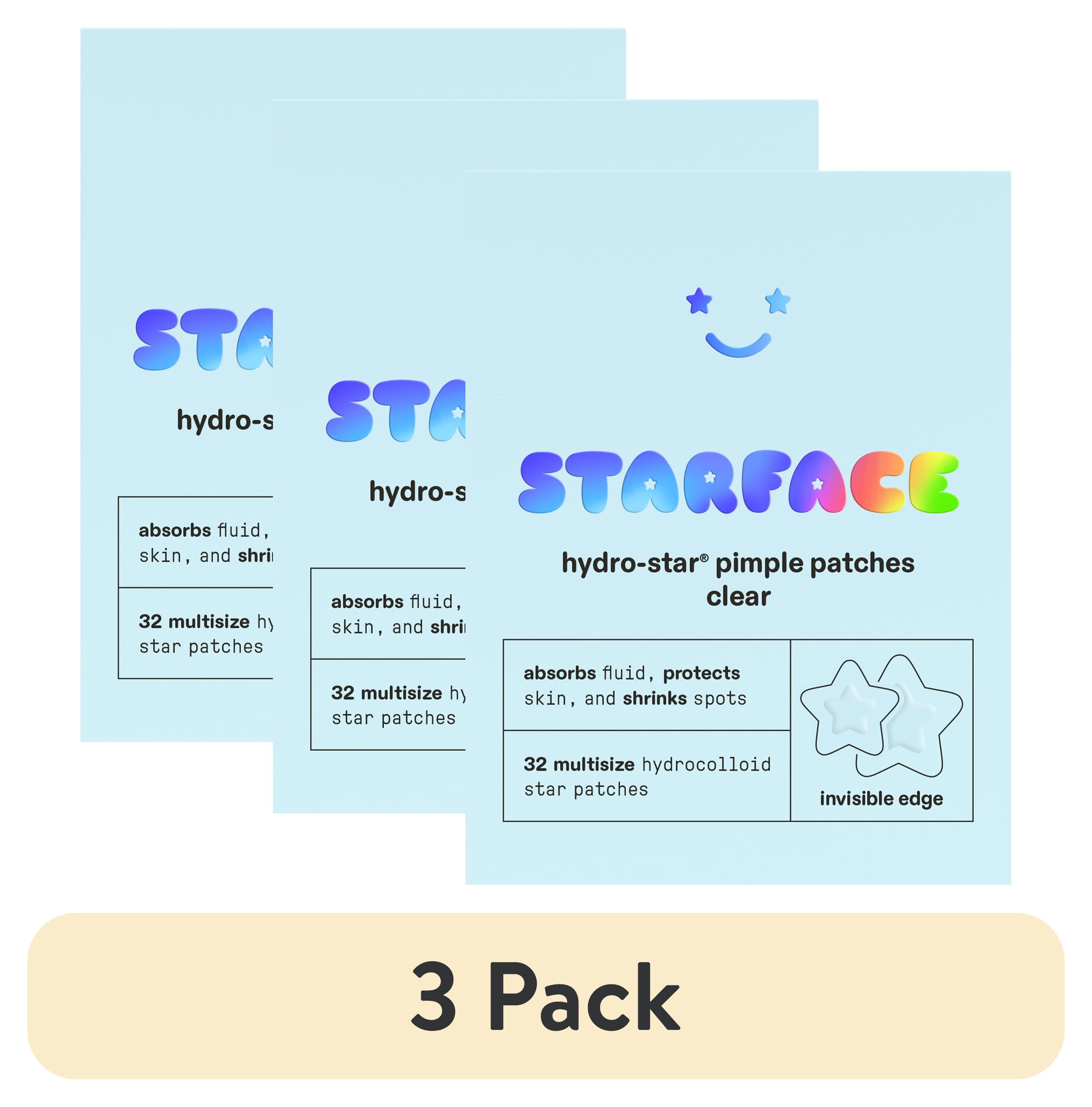 3 pack) Starface Hydro-Star® Clear Pimple Patches - 32ct