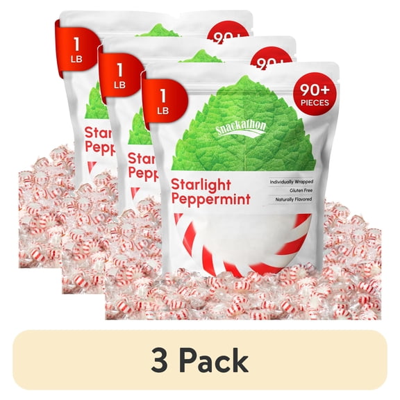 (3 pack) Snackathon Starlight Peppermint, 16 Ounce
