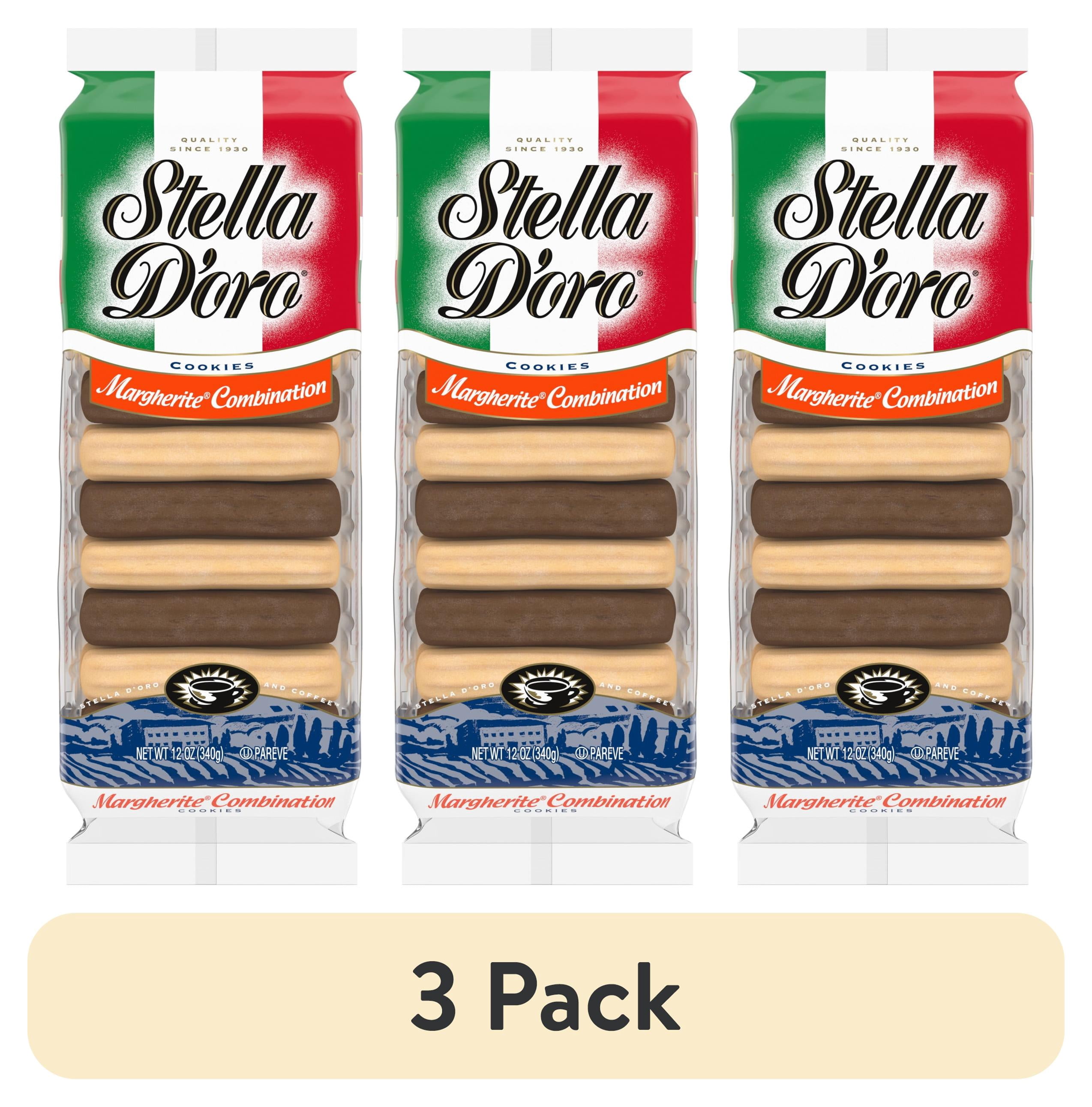 (3 pack) Stella D'oro Cookies, Margherite Combination Chocolate & Vanilla Cookies, 12 oz