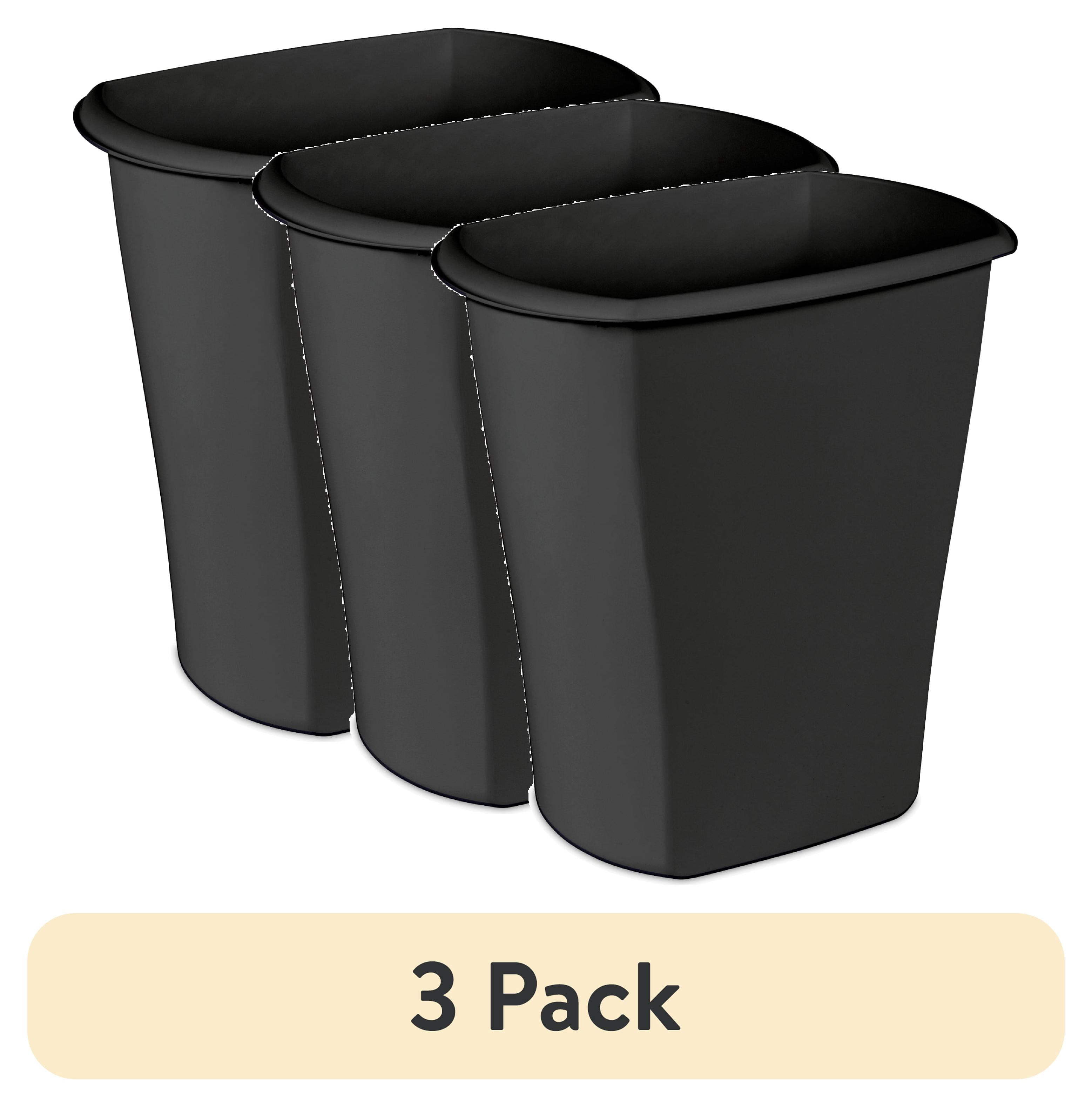 Sterilite 10 Gallon White Plastic Rectangular Kitchen Trash Can