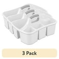 thumbnail image 1 of (3 pack) Sterilite Divided Ultra™ Caddy, Easy Carry, Handy Plastic Utility Storage, White, 1 of 9