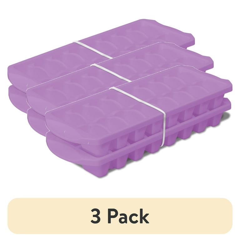 3 pack) Sterilite, Ice Cube Tray, Set of Two Stacking Ice Cube