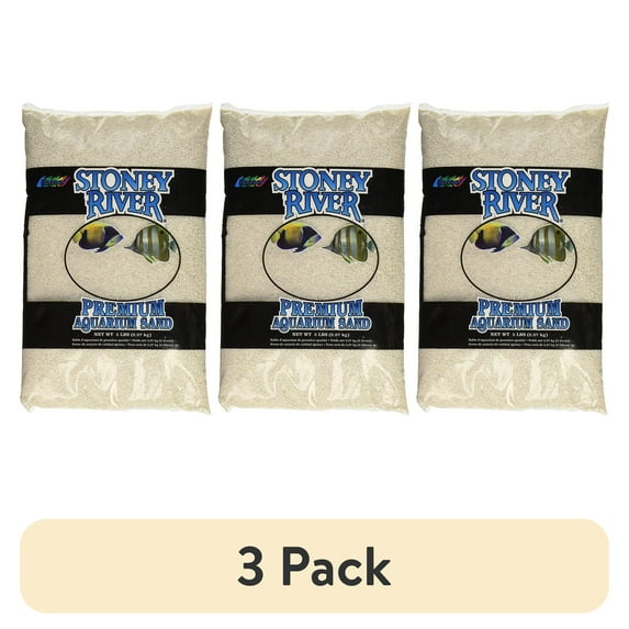 (3 pack) Stoney River White Aquatic Sand 5-Pound Bag