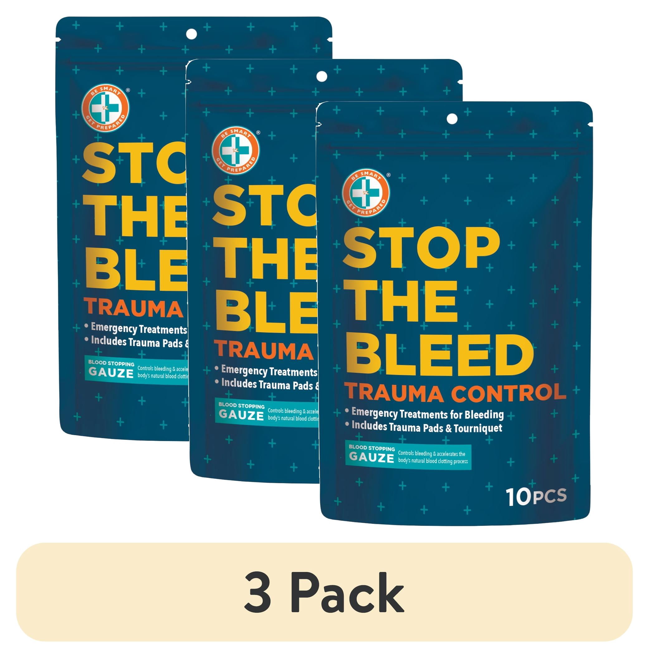 (3 pack) Stop The Bleed Trauma Control, 10 Pieces by Be Smart Get Prepared - medium size