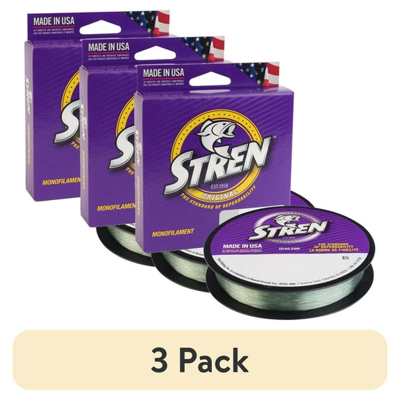 (3 pack) Stren Original® Monofilament Fishing Line, Lo-Vis Green, 10 lb Test Strength, 300 yd